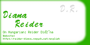 diana reider business card